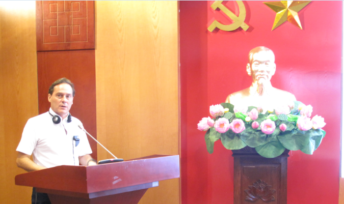 Mr. Jesús Lavina, Delegation of the European Union to Vietnam speaks at the seminar