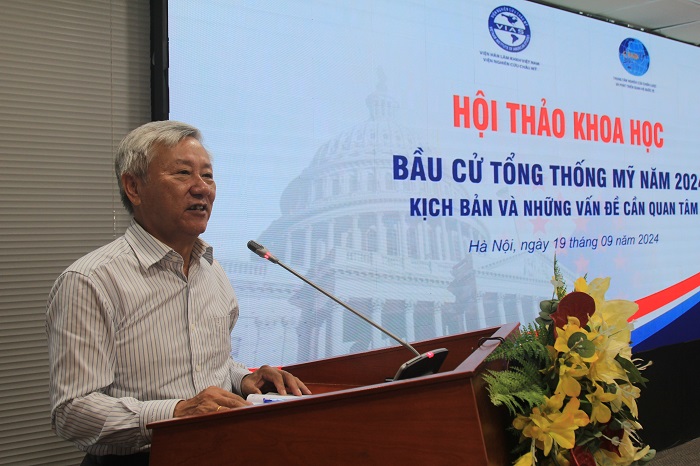 TS. Nguyễn Mạnh Hùng Chủ tịch CSSD phát biểu tại Hội thảo