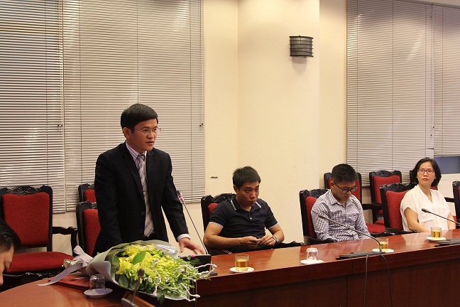TS. Nguyễn Xuân Khoát phát biểu nhận nhiệm vụ tại buổi lễ
