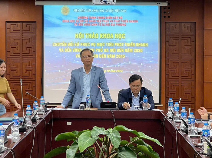 TS. Đặng Xuân Thanh - Chủ nhiệm Chương trình phát biểu khai mạc Hội thảo
