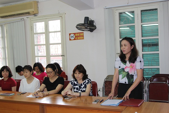 PGS.TS. Đặng Thị Hoa phát biểu nhận nhiệm vụ tại buổi lễ