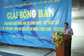 PGS.TS. Đinh Quang Hải, Chủ tịch Công đoàn Viện Hàn lâm, <br>Trưởng ban Tổ chức giải phát biểu bế mạc