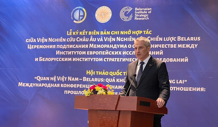Ngài Uladzimir Baravikou, Đại sứ Đặc mệnh toàn quyền Cộng hòa Belarus tại Việt Nam phát biểu 