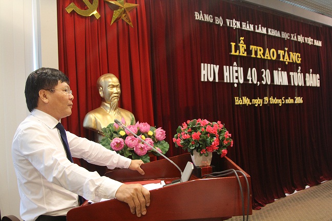 GS.TS. Nguyễn Quang Thuấn phát biểu tại buổi lễ