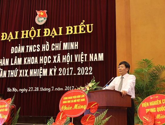 GS.TS. Nguyễn Quang Thuấn, Chủ tịch Viện Hàn lâm phát biểu chỉ đạo tại Đại hội