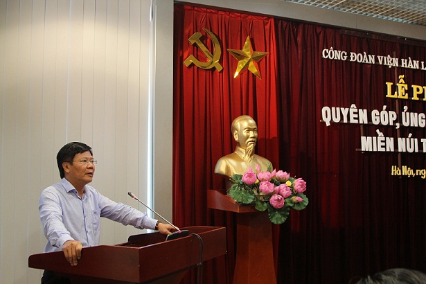 GS.TS. Nguyễn Quang Thuấn phát biểu tại buổi lễ