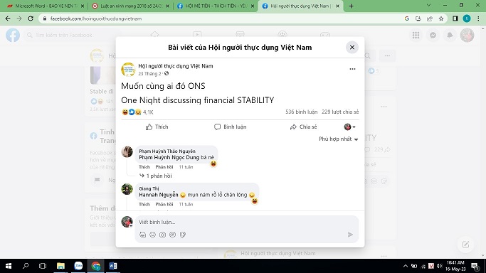 Hình 2: Những dòng status, comment đầy thực dụng của giới trẻ; https://www.facebook.com/hoinguoithucdungvietnam