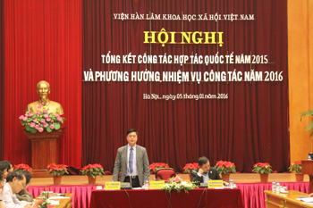 PGS.TS. Phạm Văn Đức, Phó Chủ tịch Viện Hàn lâm <br>phát biểu kết luận Hội nghị