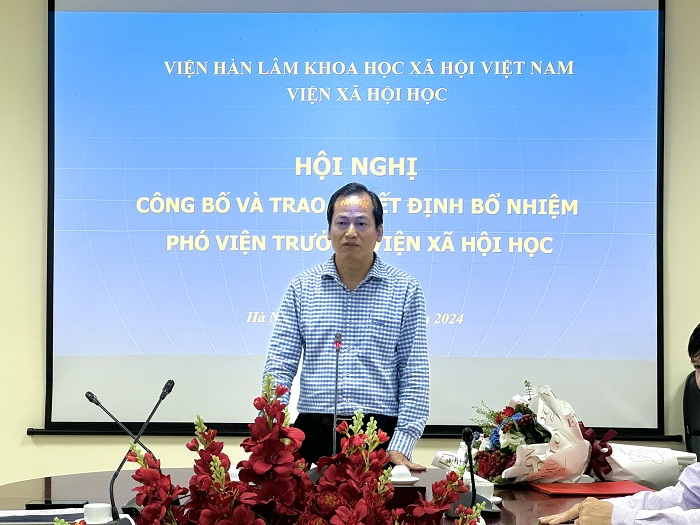 PGS.TS. Nguyễn Đức Chiện phát biểu nhận nhiệm vụ tại Hội nghị