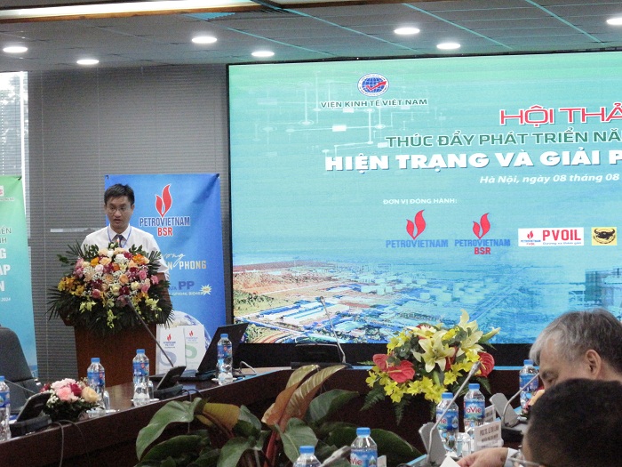 TS. Phạm Anh Tuấn, Phó Viện trưởng điều hành Viện Kinh tế Việt Nam phát biểu khai mạc hội thảo