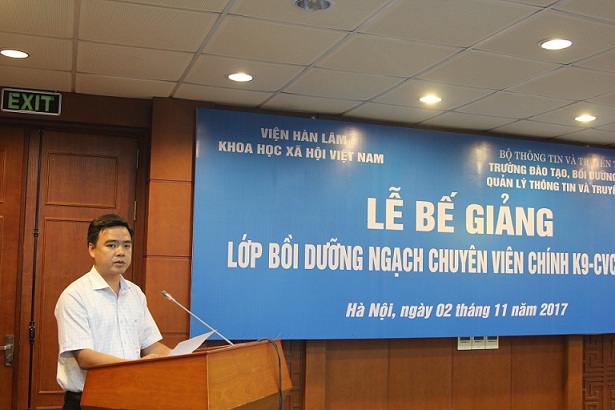 ThS. Lê Ngọc Bảo phát biểu tại buổi lễ