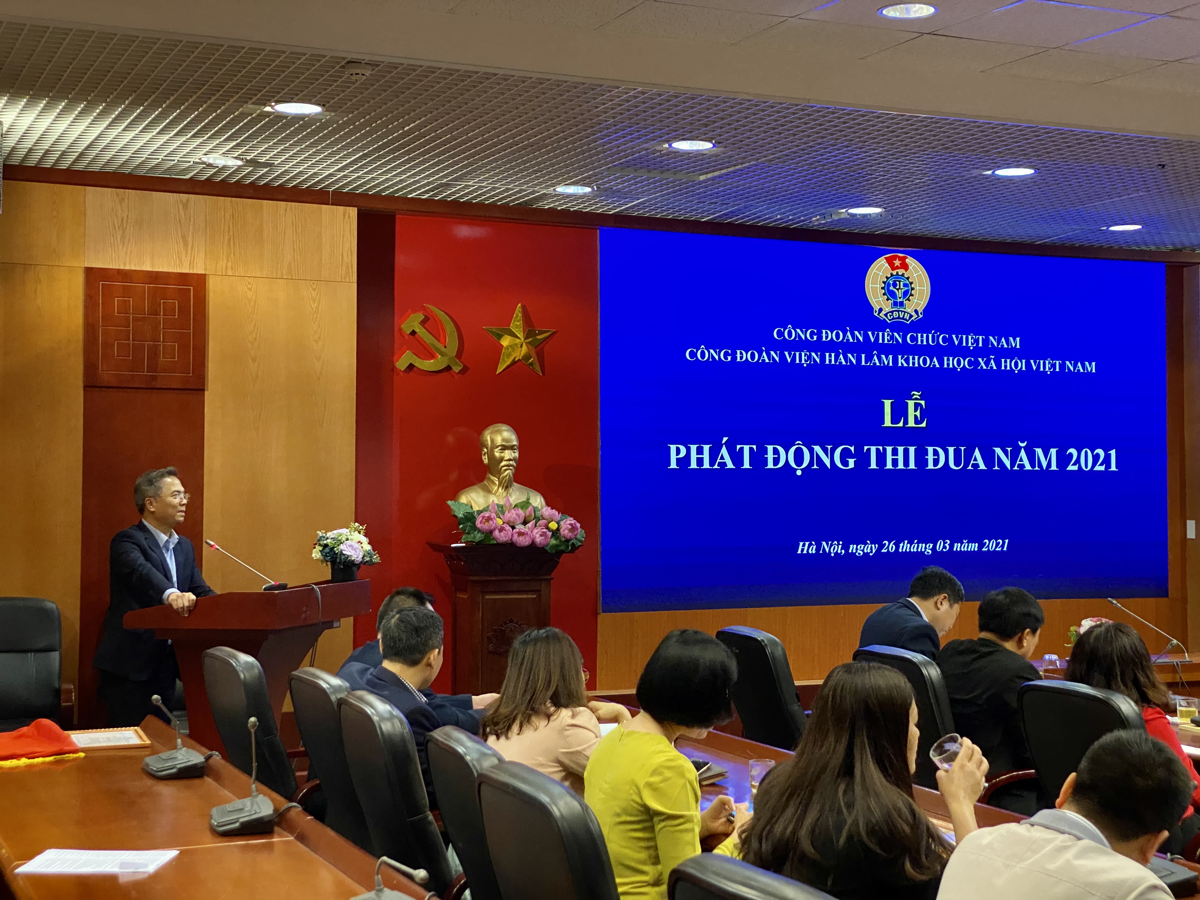 TS. Đặng Xuân Thanh, Phó Chủ tịch Viện Hàn lâm phát biểu tại buổi Lễ