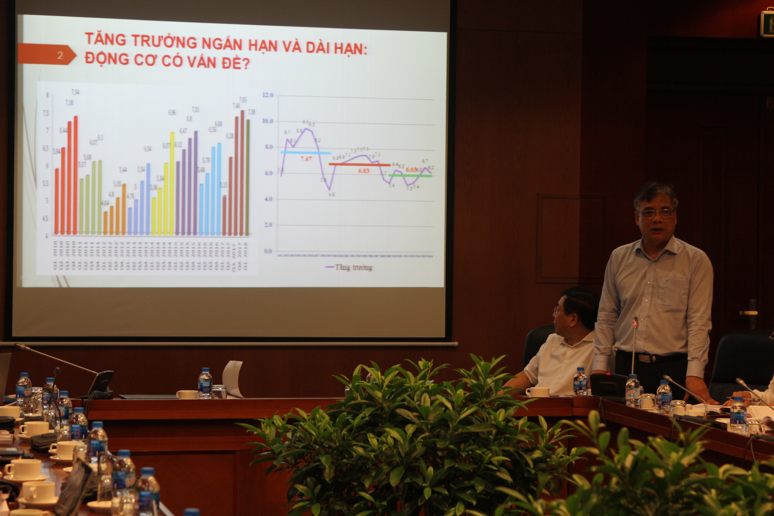 PGS.TS. Trần Đình Thiên trình bày báo cáo tại Hội thảo