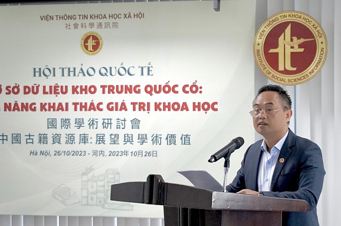 PGS.TS. Lê Hải Đăng, Phó Viện trưởng Viện Thông tin Khoa học xã hội phát biểu khai mạc Hội thảo