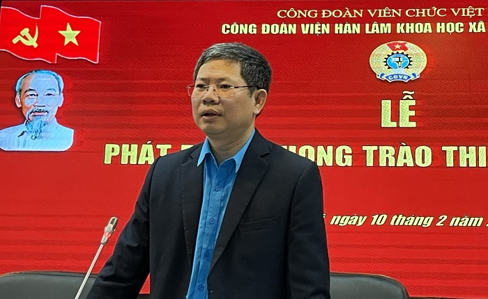 PGS.TS Phạm Minh Phúc , Chủ tịch Công đoàn Viện Hàn lâm</br> phát động phong trào thi đua năm 2023