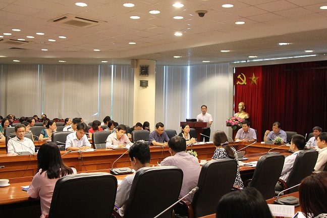Đại diện Ban Thường vụ Đảng ủy Viện Hàn lâm,<br> TS. Vũ Hùng Cường phát biểu chỉ đạo Hội nghị