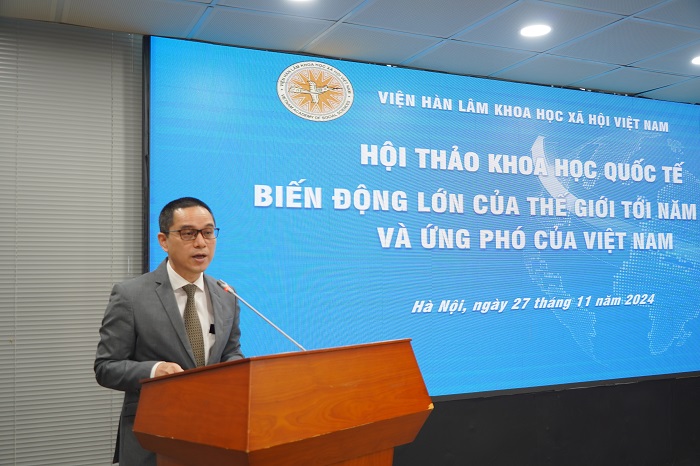 PGS.TS. Tạ Minh Tuấn, Phó Chủ tịch VASS phát biểu chào mừng Hội thảo