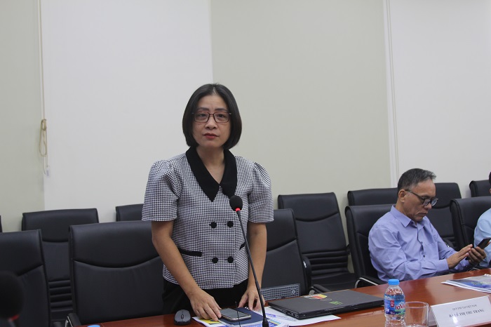 Bà Lê Thị Thu Trang, Quản lý Dự án, Quỹ FNF Việt Nam phát biểu chào mừng Hội thảo