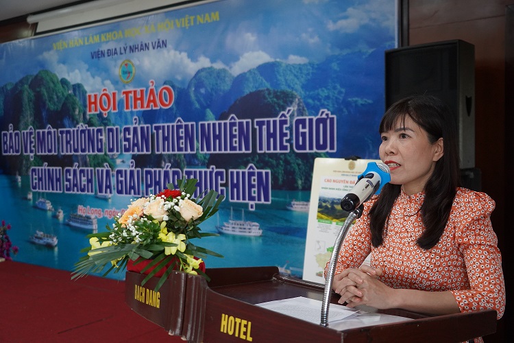 TS. Nguyễn Song Tùng, Viện trưởng Viện Địa lý nhân văn phát biểu khai mạc tại Hội thảo