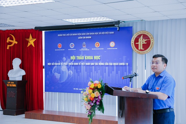 TS. Nguyễn Tuấn Anh, Bí thư Đoàn Viện Hàn lâm phát biểu khai mạc tại Hội thảo