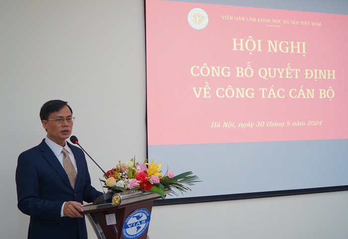 TS. Nguyễn Cao Đức phát biểu nhận nhiệm vụ tại Hội nghị