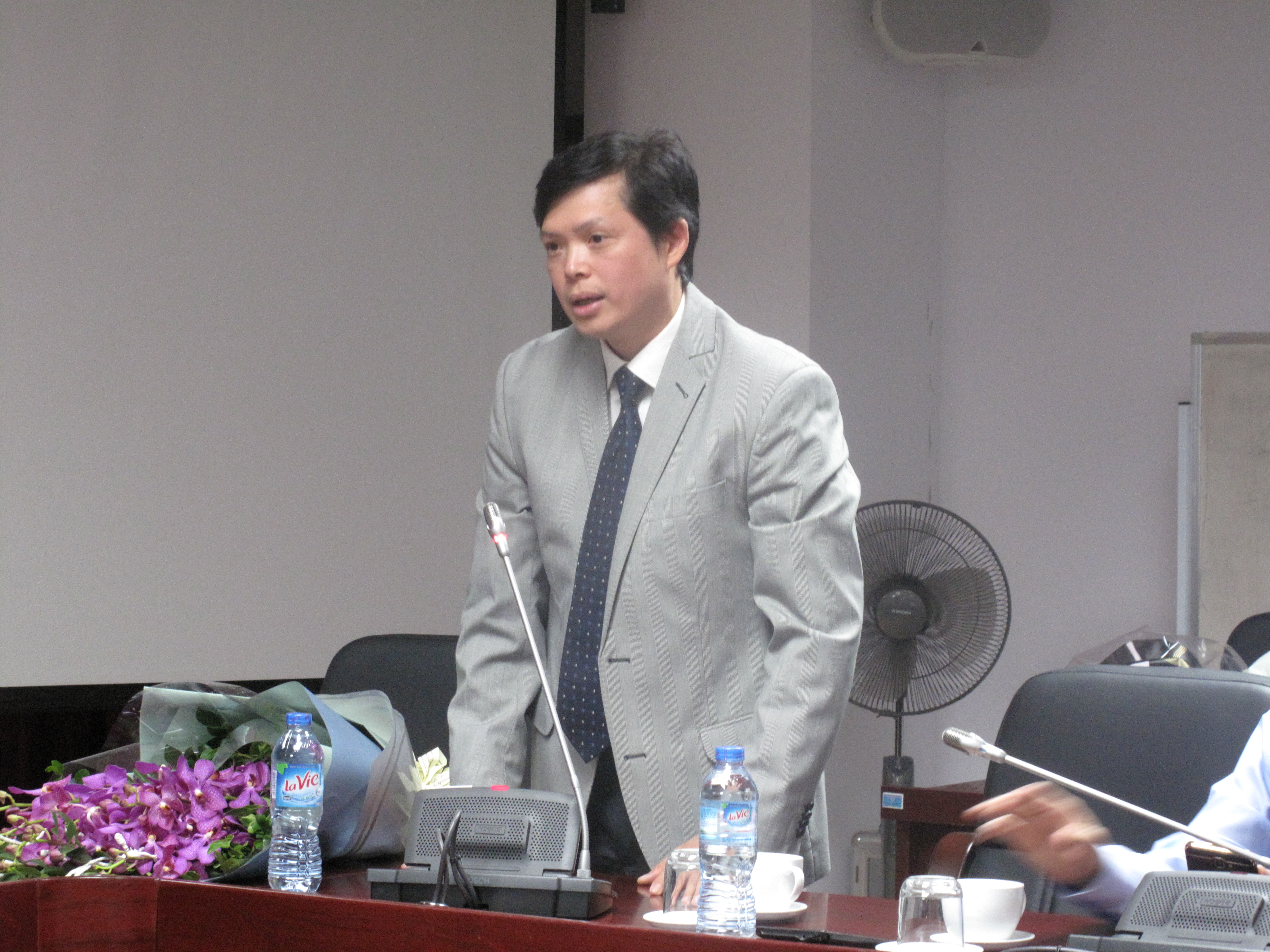 TS. Nguyễn Chiến Thắng phát biểu nhận nhiệm vụ tại buổi lễ