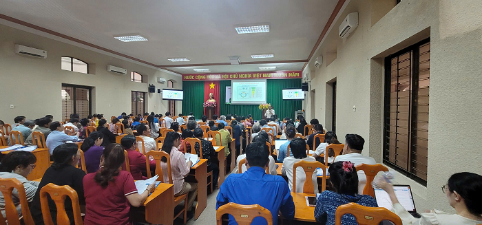 Hội nghị với sự tham dự của gần 150 đại biểu là cán bộ và nhân dân huyện